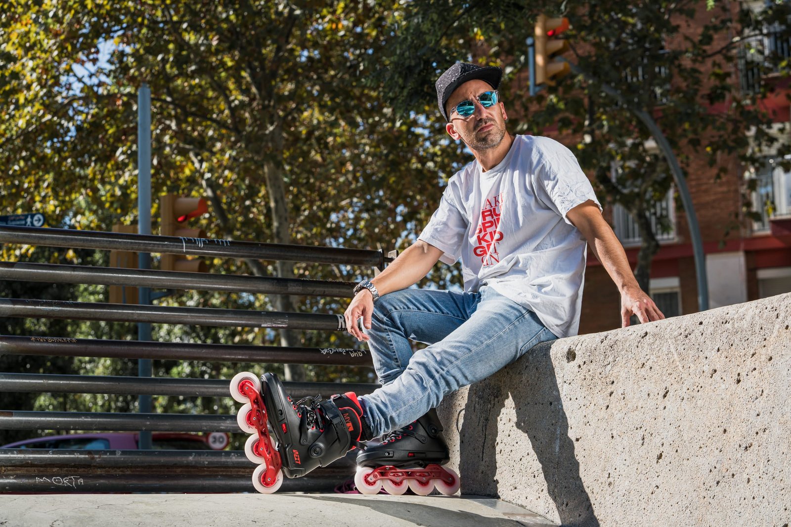 PATINES POWERSLIDE NEXT BLACK RED 80 - Image 17